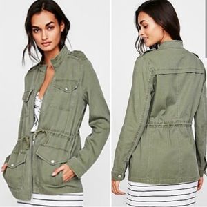 Express Olive Green Camo Style Jacket size Medium